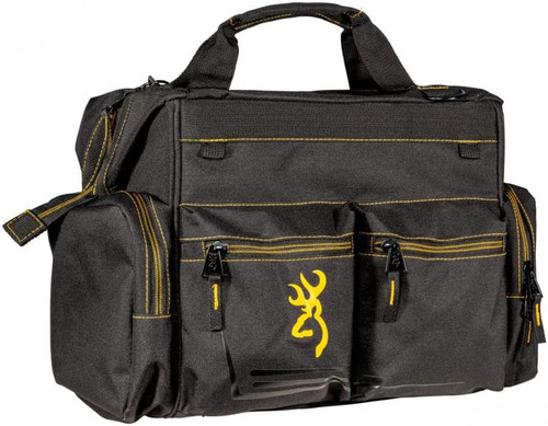 Browning Multi-Pocket Black & Gold Shooting Bag Water-Resistant -121095899