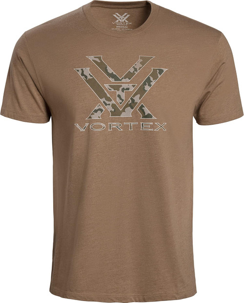 Vortex Optics Men's Camo Logo Short Sleeve T-Shirt - Coyote - Medium