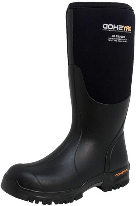 Dryshod Footwear Mudcat HI All Condition Chore Boot Black/Orange - Sz 11