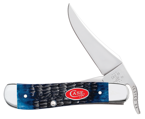 Case XX RussLock Clip Blade Navy Blue Bone Rogers Jig Handle - 07057