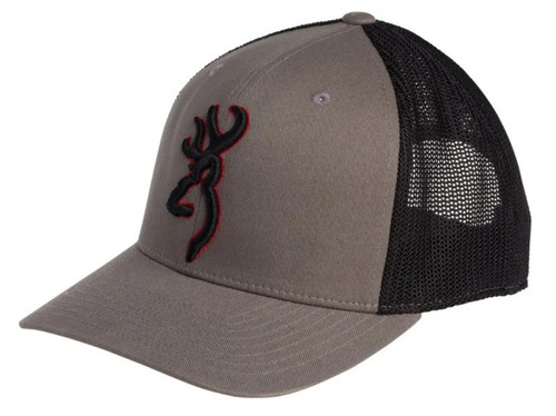 Browning Cap Bloodline Gray Flex Fit Snap Closure Browning Logo - 308110611