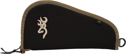 Browning Plainsman Pistol Case 600D Polyester W/ Black Finish & Tan Trim
