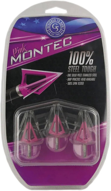 G5 Outdoors Montec Broadheads 85 Grain Pack of 3 Pink 118