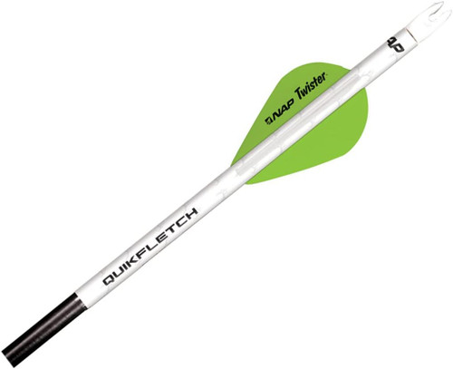 New Archery Product Twister Quickfletch 2" 3-Vane Stabilizing Fletch Green