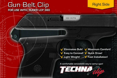 Techna Clip - Ruger LCP .380 - Concealment Carry Belt Holster Right-Side