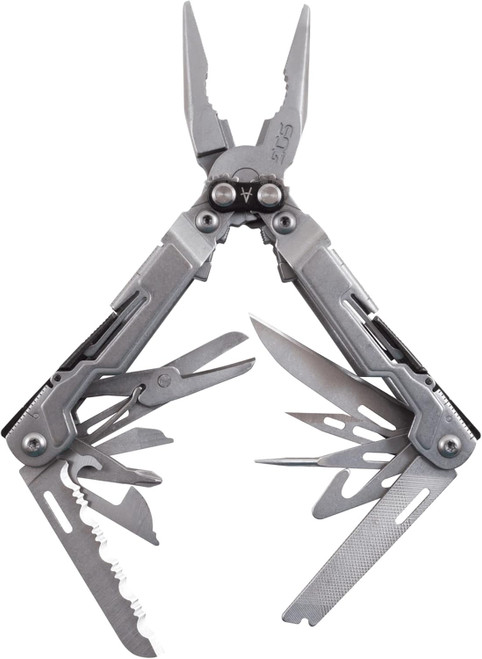 SOG PowerPint EDC Tool Compact Lightweight W/ 18 Multitools In One - Silver