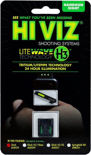 HIVIZ LiteWave Tritium/Litepipe 24hr Illumination Glocks 9MM/40 S&W/357 Sig