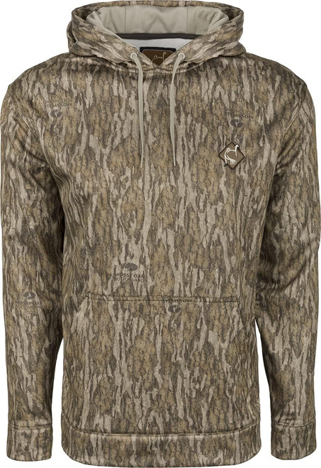 Drake Waterfowl Ol' Tom Camo Performance Hoodie Mossy Oak Bottomland XL