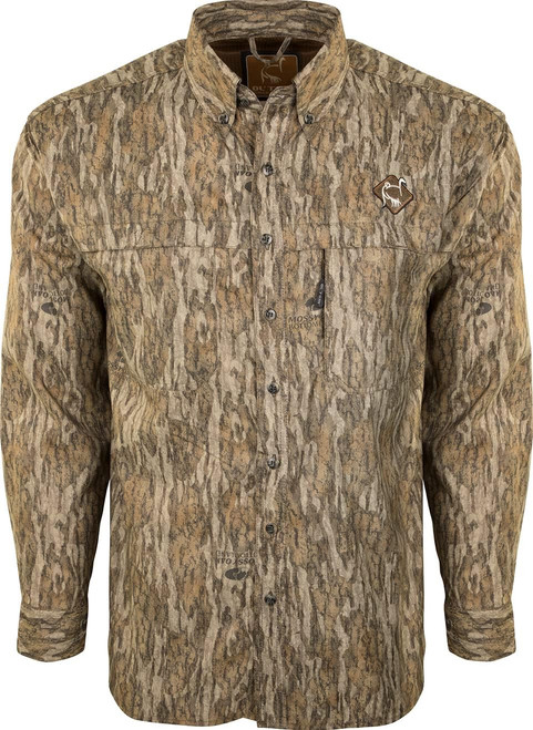 Drake Waterfowl Ol' Tom Mesh Back Flyweight Turkey Shirt 2.0-Bottomland-XL