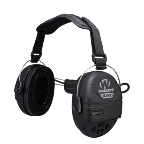 Walker's Firemax Muff Behind The Neck Rechargeable & Slim Low Profile - BLK