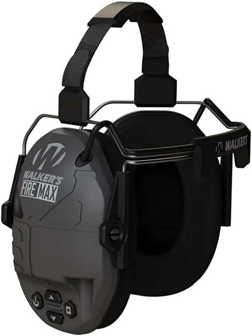 Walker's Firemax Muff Behind The Neck Rechargeable & Slim Low Profile - BLK