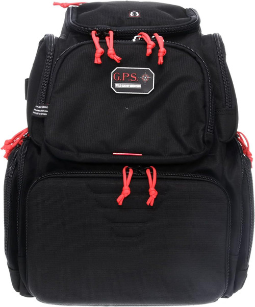 G.P.S. Handgunner Range Backpack W/ Foam Cradle For 4 Handguns Storage -BLK