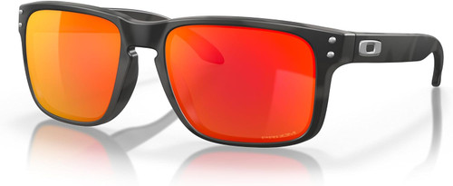 Oakley Men Holbrook Square Sunglasses Matte Black Camo/Prizm Ruby 57 mm