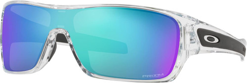Oakley Men's Turbine Rotor Rectangular Sunglasses Polished Clear/Prizm
