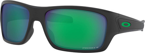 Oakley Mens Turbine Rectangular Sunglasses Matte Black/Prizm Jade Polarized
