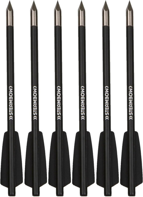 Steambow Elegant All Black Aluminum Bodkin Arrows Hardened Steel Tips