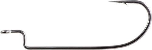 Owner American 5101-121 Offset Worm Shank Hook Black Chrome 2/0