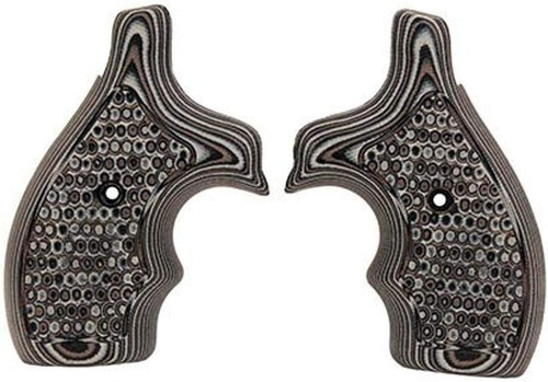 Hogue Extreme Series S&W J Frame Rd. Butt Bantam Piranha Grip - Black/Gray