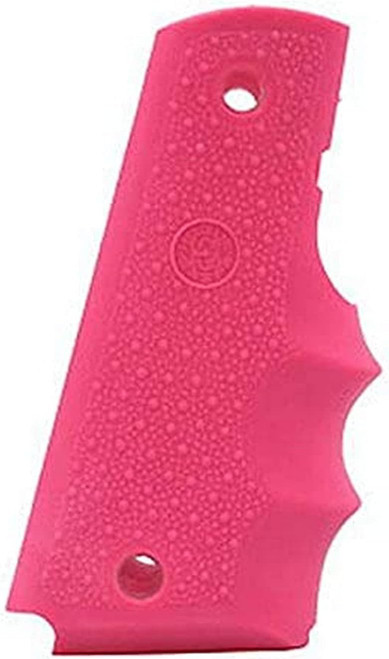 Hogue Govt. 1911 Model Overmolded Rubber Grip With Finger Grooves Pink