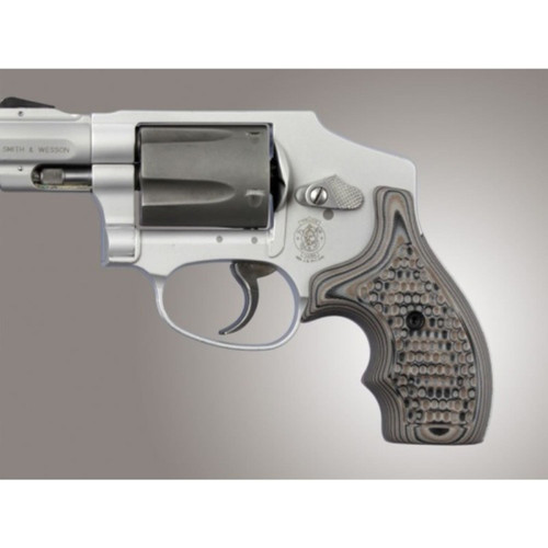 Hogue 61737 S&W J Frame Round Butt Grip Bantam Piranha Dark Earth G-10