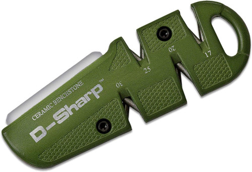 Lansky Multi-Angle Ceramic Benchstone D-Sharp W/ 600 Grit Diamond - Green