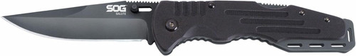 SOG Salute Folding Pocket EDC Knife 3.63 Inch Black W/ Thumbstud - FF11-CP