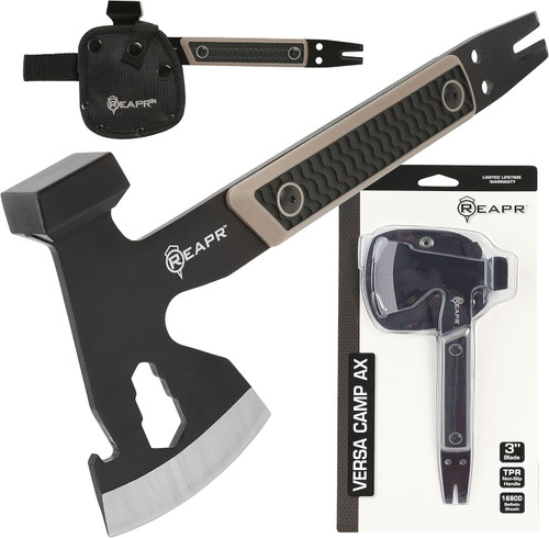 Reapr Versa Camp AX Multitool W/ Sheath 10 3/4" Overall Length - Tan