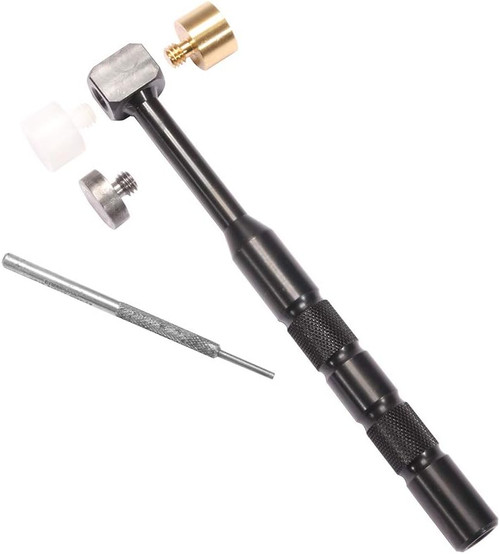 Lyman No Mar Brass Tapper Gunsmithing Hammer & Drift Pin 3 Changeable Heads