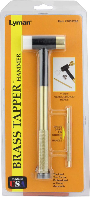 Lyman No Mar Brass Tapper Gunsmithing Hammer & Drift Pin 3 Changeable Heads