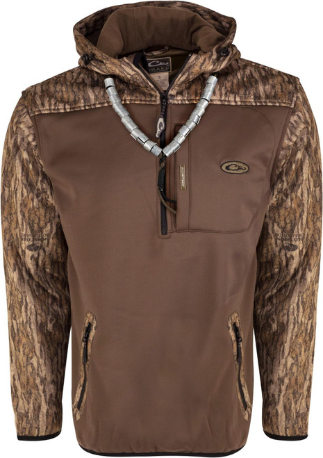 Drake Waterfowl MST Soft Shell Camo Hunting Quarter-Zip Hoodie XXX Large