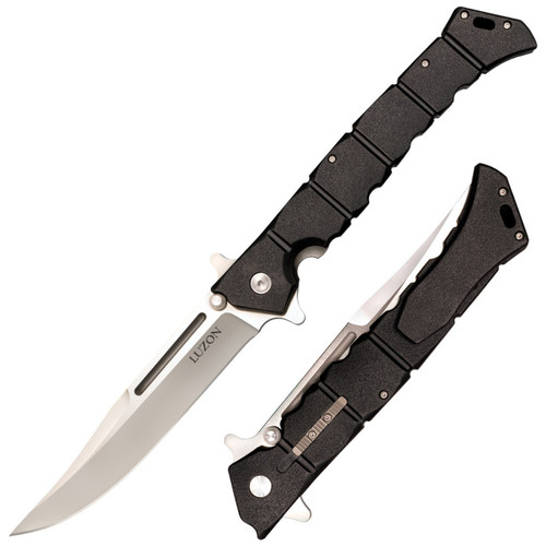 Cold Steel Luzon Series Folding Knife Pocket Clip Lg 6" Blade BLK/SLV USED