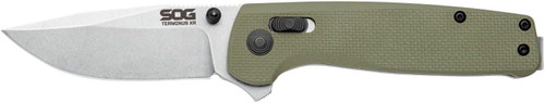 SOG Hunting Terminus XR G10 Ambidextrous EDC Folding Knife - OD Green USED