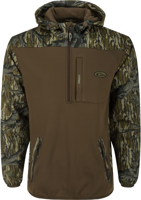 Drake Waterfowl MST Endurance Soft Shell Quarter-Zip Hoodie MO Treestand M