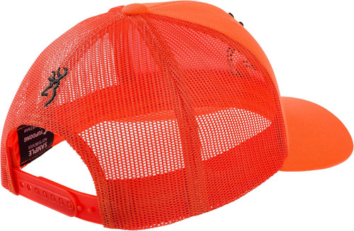 Browning Trucker Style Hunting Cap Hat, Blaze Orange OSFM