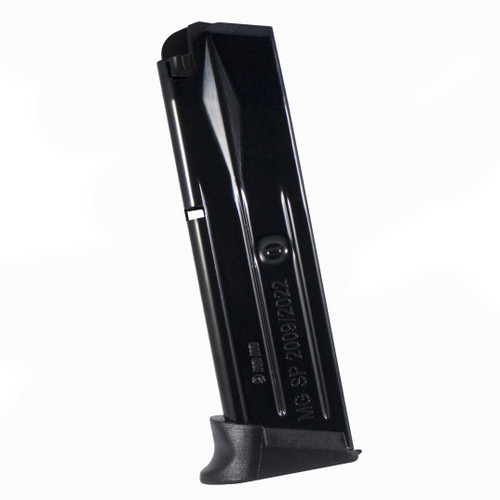 Mec-Gar SIG PRO 2009/2022 10 Round 9mm Magazine Sits Flush W/ Pistol Blued Mec-Gar SIG PRO 2009/2022 10 Round 9mm Magazine Sits Flush W/ Pistol Blued