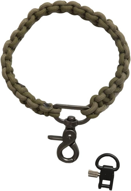 Banded Quick Set Braided Detachable Loop with Swivel Y - Green