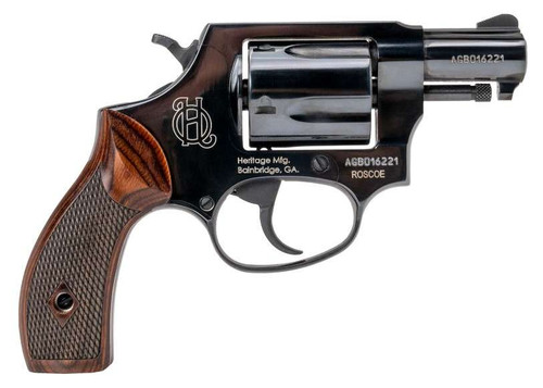 Heritage HR38B2W Roscoe 38 Special +P 5rd 2" BBL Black Wood Grip
