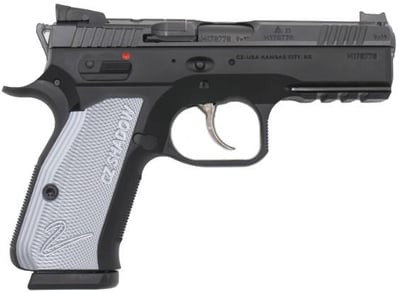 CZ-USA 91252 Shadow 2 Compact 9mm 15+1 Black Blue Aluminum Grips Ambi