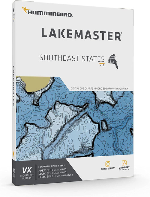 Humminbird LakeMaster Southeast States V1 One Boat Network VX Techn. USED
