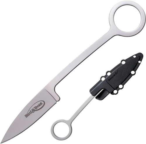 Cold Steel Bird & Trout 2.25" Fixed Blade Drop Point Neck Knife w/ Sheath