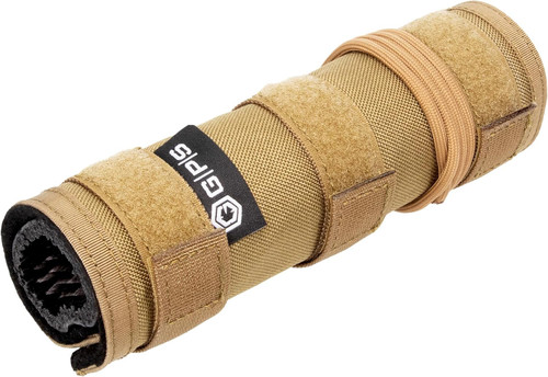 G.P.S. Tactical Suppressor Cover Nylon Heat Resistant Lining Fits 7.5" Tan