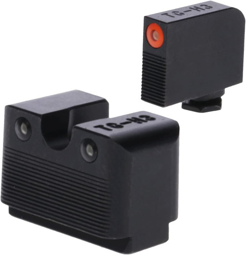 TRUGLO Tritium Pro Hi Sight Set Glock MOS 3-Dot Configuration - Orange
