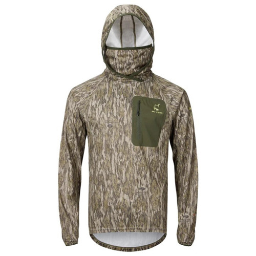 Drake Waterfowl Men's Early Bird Gator Hoodie W/ Facemask Bottomland Medium