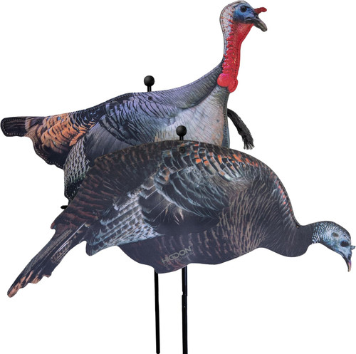 Higdon Outdoors Flex Turkey Silhouette Tom & Hen Foldable Decoys - 63029
