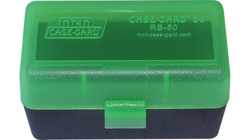 MTM 50 Round Rifle Ammo Storage Case RS-50-16T NEW Green & Black