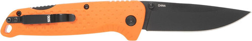 SOG Adventurer LB 3" CRYO 5CR15MOV Steel Lock-Back Mechanism Orange/Black