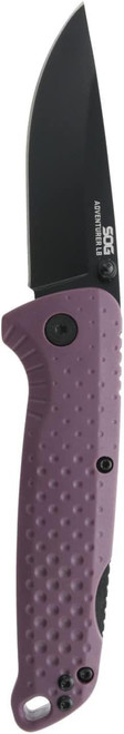 SOG Adventurer LB 3" CRYO 5CR15MOV Steel Lock-Back Mechanism Purple/Black