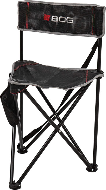 BOG Triple Play Ground Blind Chair Holds 300lbs Aluminum Frame Black/Gray