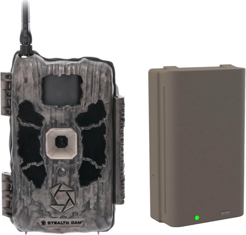 Stealth Cam Deceptor Max Cellular Trail Cam & FieldMax Lithium Battery USED