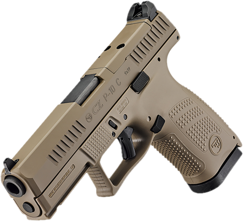 CZ-USA 91577 P-10 C Compact 9mm 15+1 4.02" BBL Flat Dark Earth Polymer